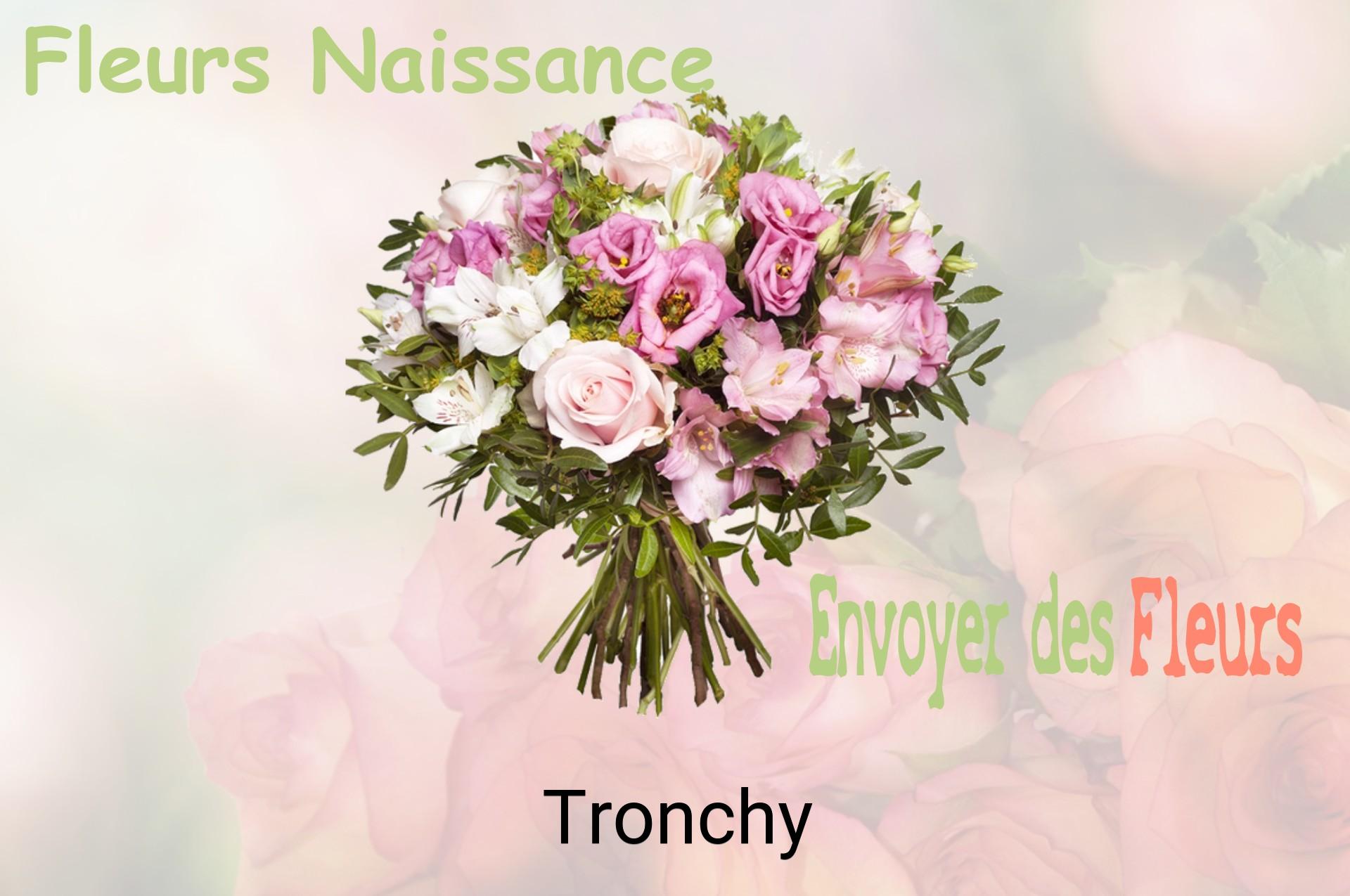 Bouquet de fleurs de naissance livré à Tronchy
